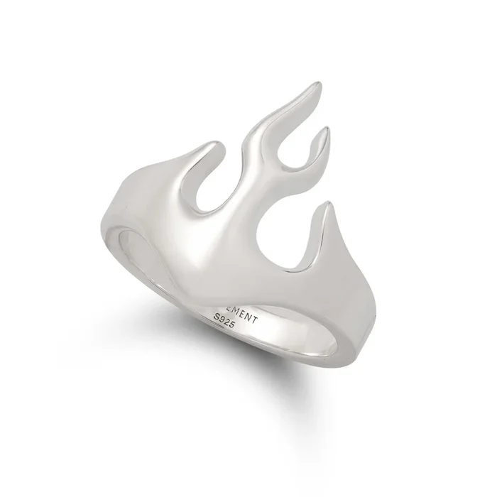 925 Sterling Silver Flame Ring