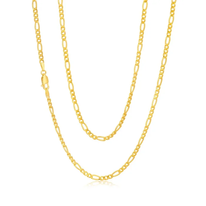 9ct Gold Filled Figaro 50cm Chain 80 Gauge