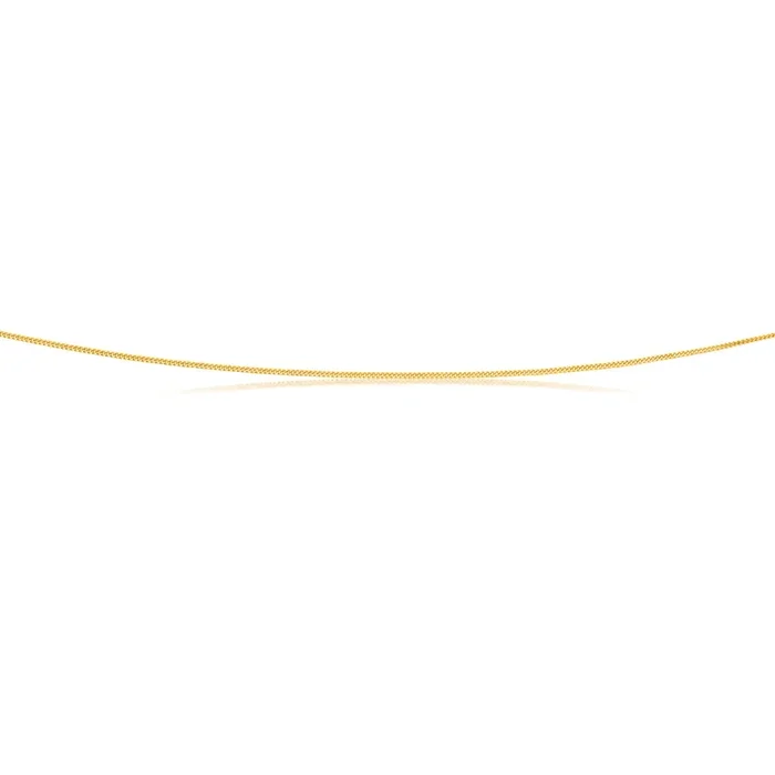 9ct Yellow Gold 45cm Curb Chain 9Y