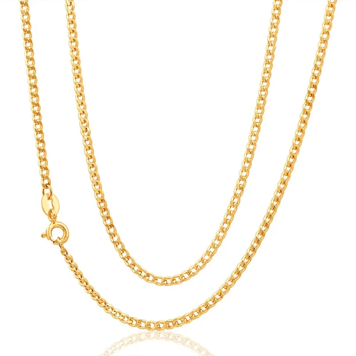 9ct Yellow Gold 60 Gauge Curb 45cm Chain