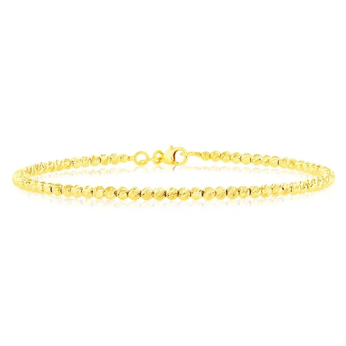 9ct Yellow Gold Fancy 50 X 60mm Bangle
