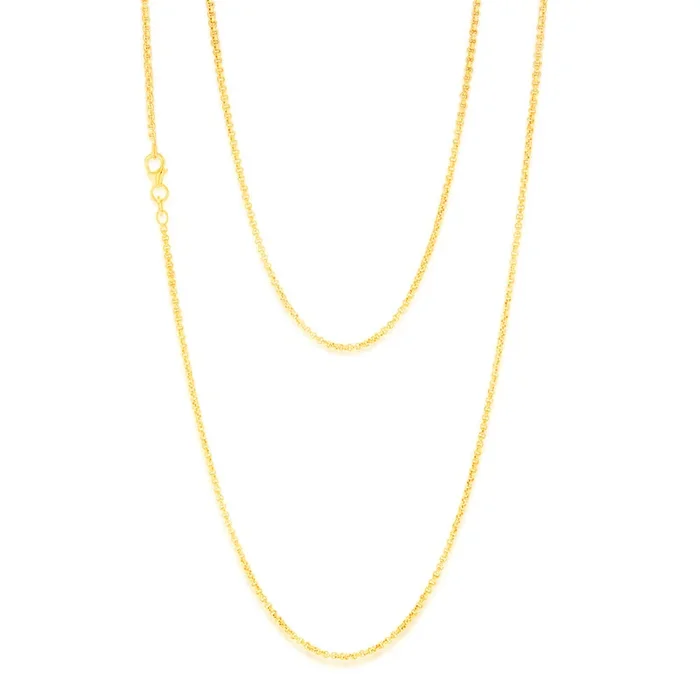 9ct Yellow Gold Fancy 60cm Chain