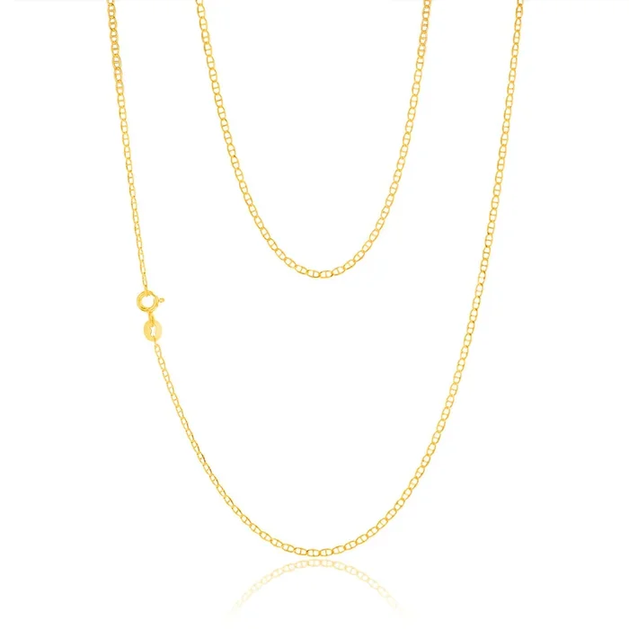 9ct Yellow Gold Filled 55cm Anchor Chain