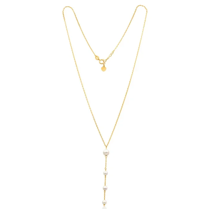 9ct Yellow Gold Pearl Chain