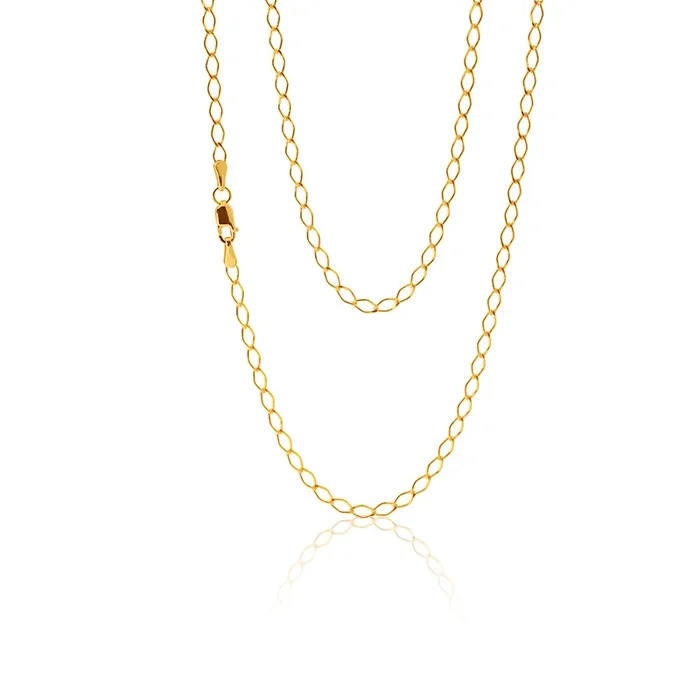 9ct Yellow Gold Silverfilled 50Guage 45cm Chain