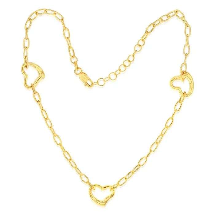 9ct Yellow Gold Silverfilled 65 Gauge Curb 25cm Anklet