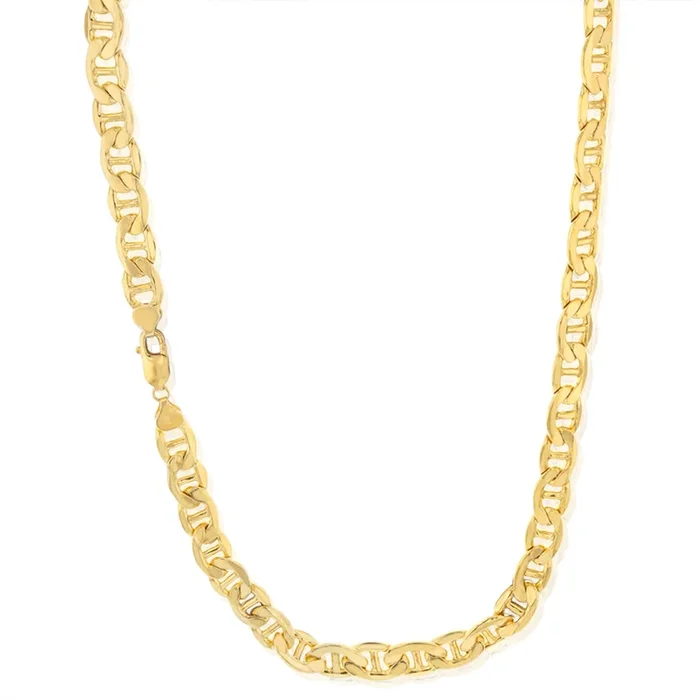 9ct Yellow Gold Silverfilled Anchor 250 Gauge 55cm Chain