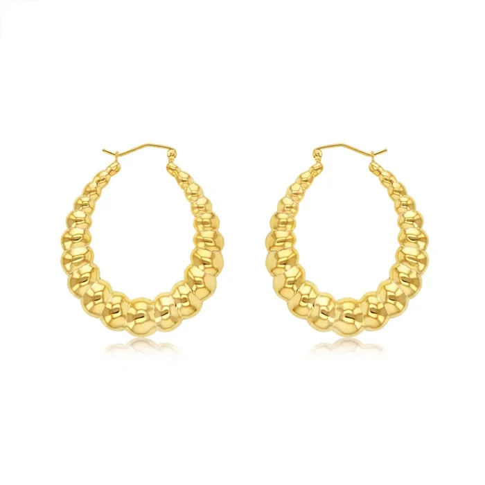 9ct Yellow Gold Silverfilled Stamped Earrings