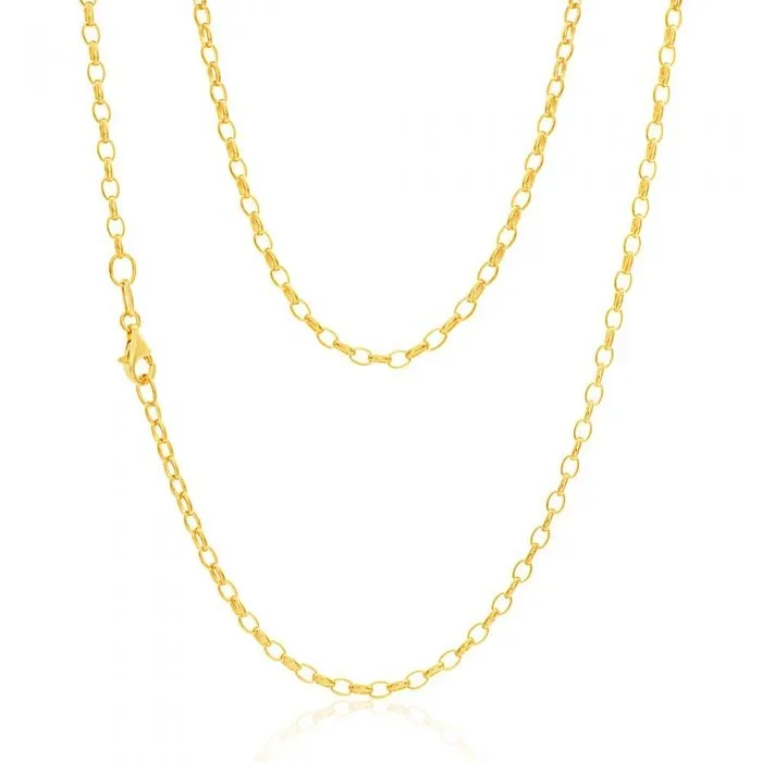 9ct Yellow Solid Gold Enticing Belcher Chain
