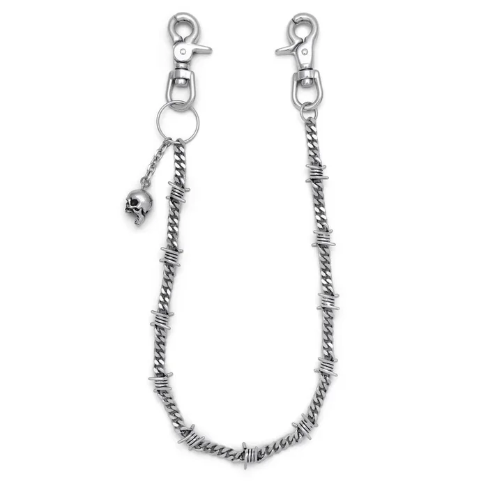 9mm Barbed Wire Cuban Wallet Chain