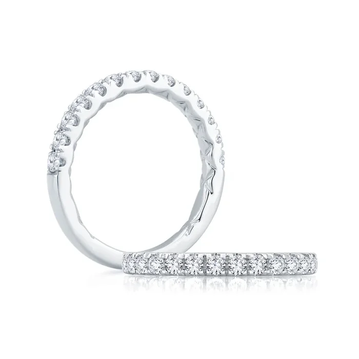 A. Jaffe 14k Gold Classic Diamond Wedding Band