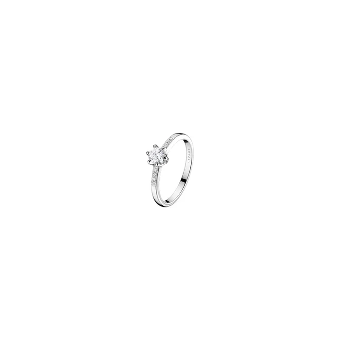 Achille engagement ring white gold diamonds | LEPAGE