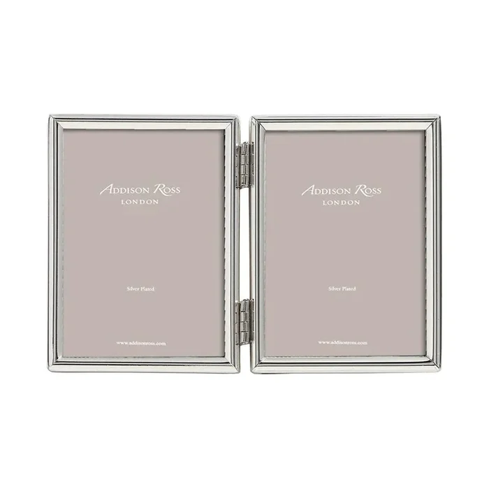 Addison Ross Fine Edged Silver Double Photo Frame