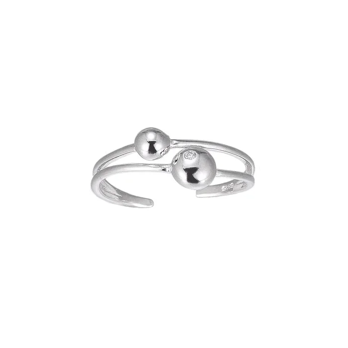 Adjustable Orbit Sterling Silver Ring