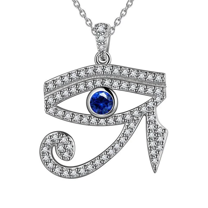Ägyptisches Auge des Horus Halskette Anhänger Herren Damen Schmuck 925 Sterling Silber