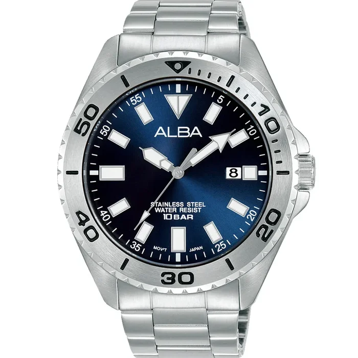 Alba AS9Q43X Stainless Steel Workman Watch