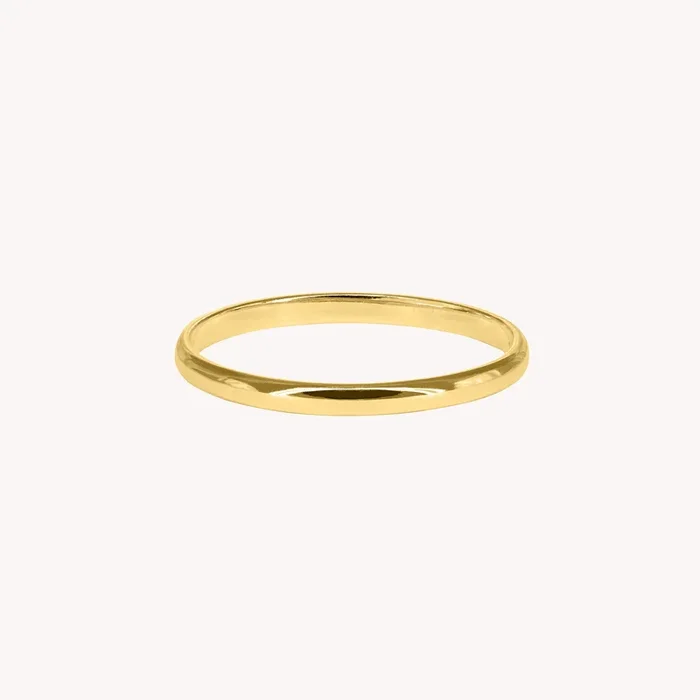 Alba Men’s Half-Ring Wedding Band 2 mm