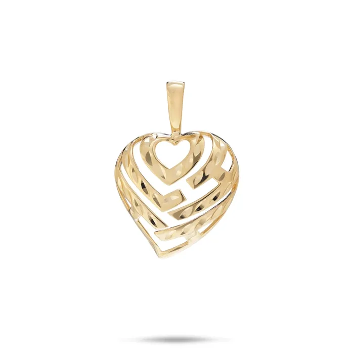 Aloha Heart Pendant in Gold – 18mm