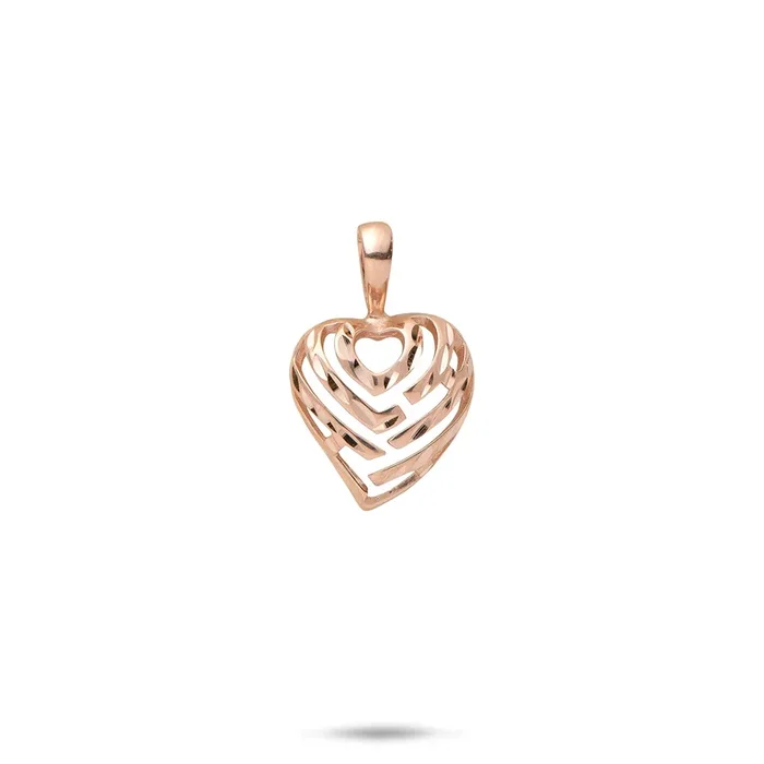 Aloha Heart Pendant in Rose Gold – 12mm