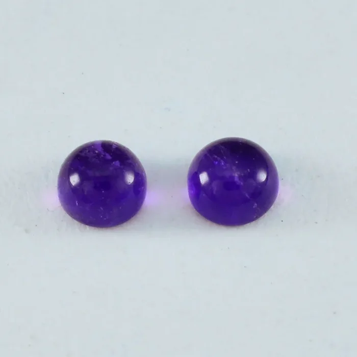 Amethyst 10PC Tiny 3×3 MM Round Cabochon Purple High-Quality semi Precious Loose Gemstones