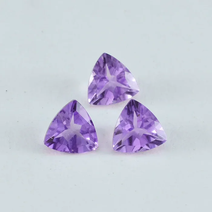 Amethyst 10PC Tiny 3×3 MM Triangle Faceted Purple Fiery Semi Precious Gems