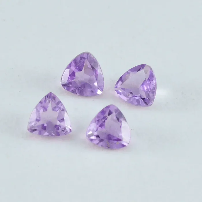 Amethyst 10PC Tiny 4×4 MM Triangle Faceted Purple Brilliant Semi Precious Loose Gems