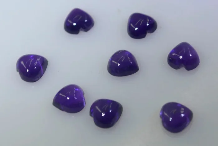 Amethyst 1PC Large 10×10 MM Heart Cabochon Purple Luster semi Precious Loose Gemstones