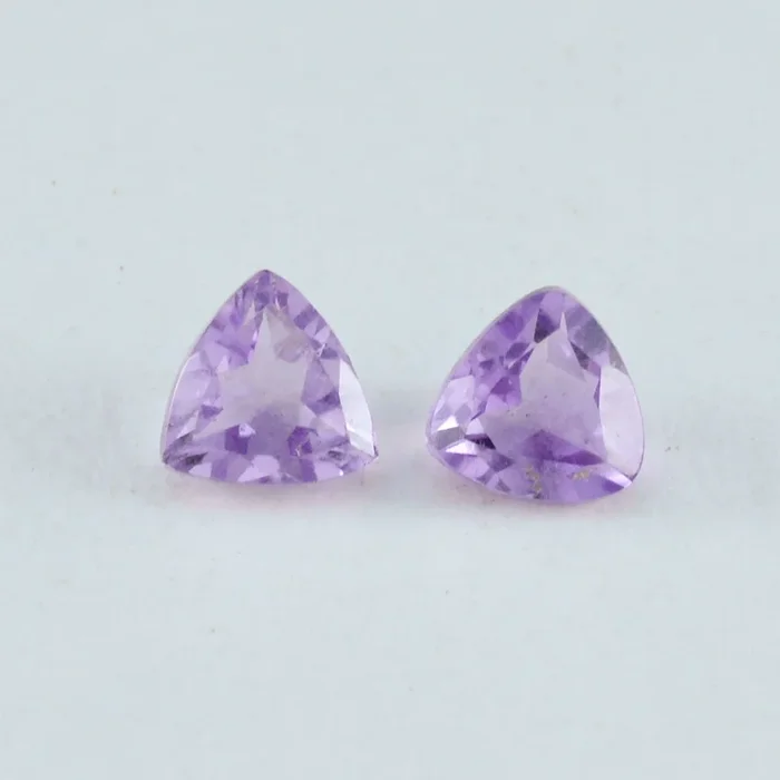 Amethyst 1PC Large 10×10 MM Triangle Faceted Purple Shine Semi Precious Loose Gemstones