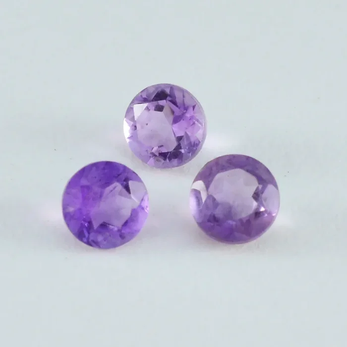 Amethyst 1PC Large 11×11 MM Round Faceted Purple Fine Semi Precious Gems