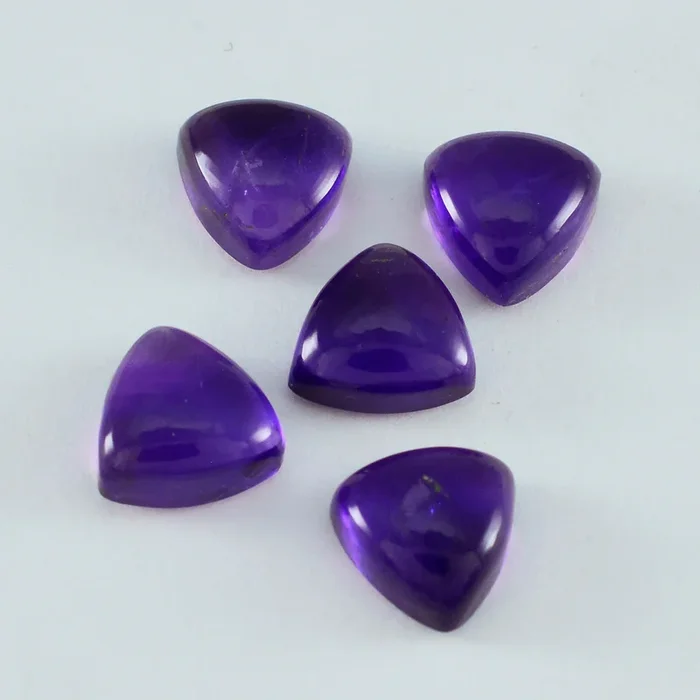 Amethyst 1PC Large 11×11 MM Triangle Cabochon Purple Polished semi Precious Loose Gemstones