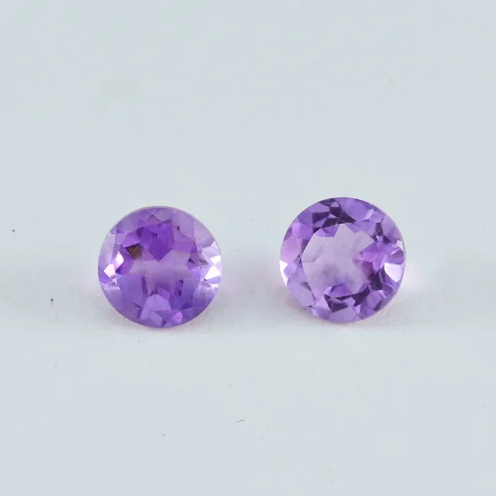 Amethyst 1PC Large 12×12 MM Round Faceted Purple High-Quality Semi Precious Loose Gems