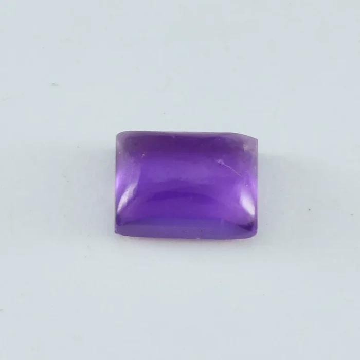 Amethyst 1PC Large 8×12 MM Emerald Cabochon Purple Sparkling semi Precious Loose Gemstone