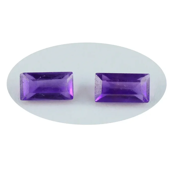 Amethyst 1PC Large 8×16 MM Baguette Faceted Purple Shine Semi Precious Loose Gemstones