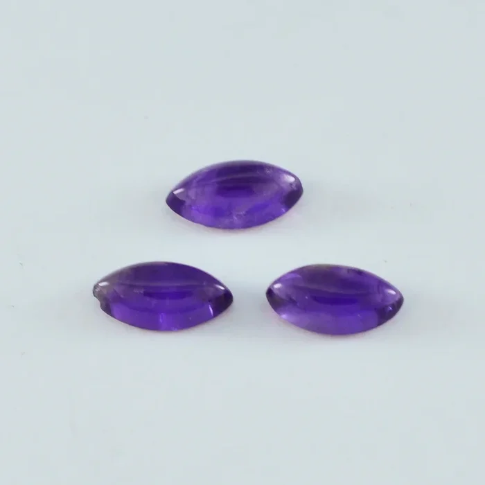 Amethyst 1PC Small 5×10 MM Marquise Cabochon Purple Fine semi Precious Gems