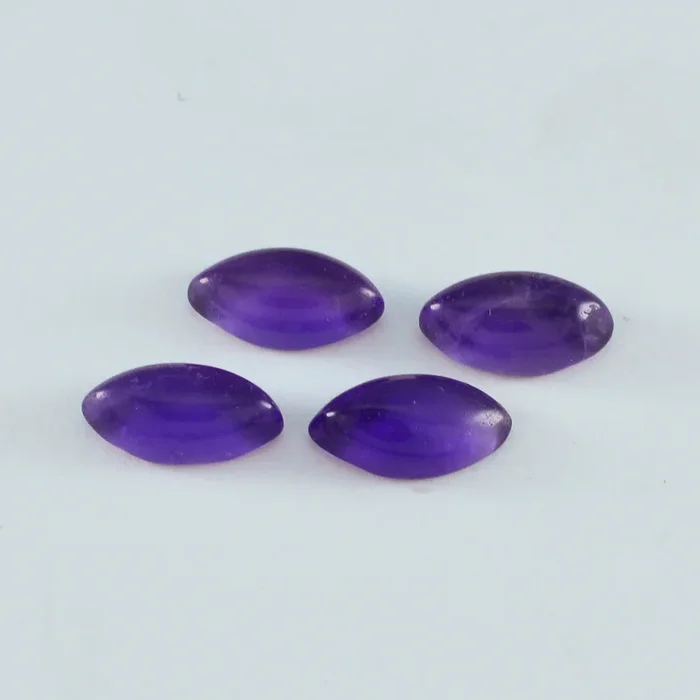 Amethyst 1PC Small 6×12 MM Marquise Cabochon Purple High-Quality semi Precious Loose Gems