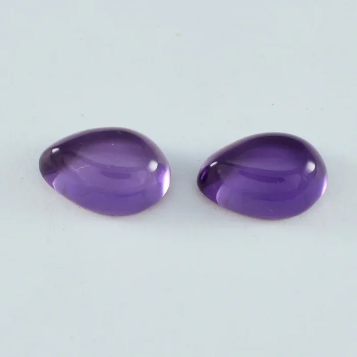 Amethyst 1PC Tiny 5×7 MM Pear Cabochon Purple Splendid semi Precious Loose Gemstone