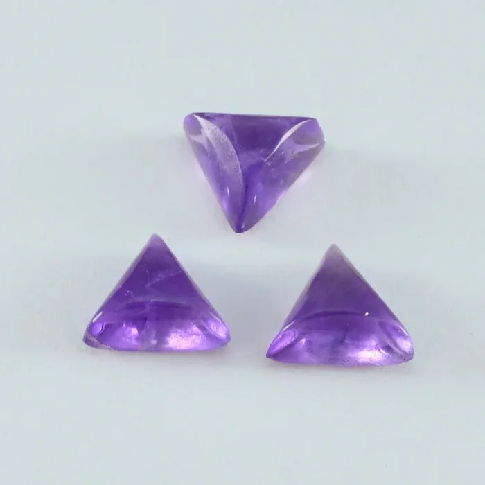 Amethyst 1PC Tiny 6×6 MM Triangle Cabochon Purple Superior semi Precious Semi Precious Gemstone