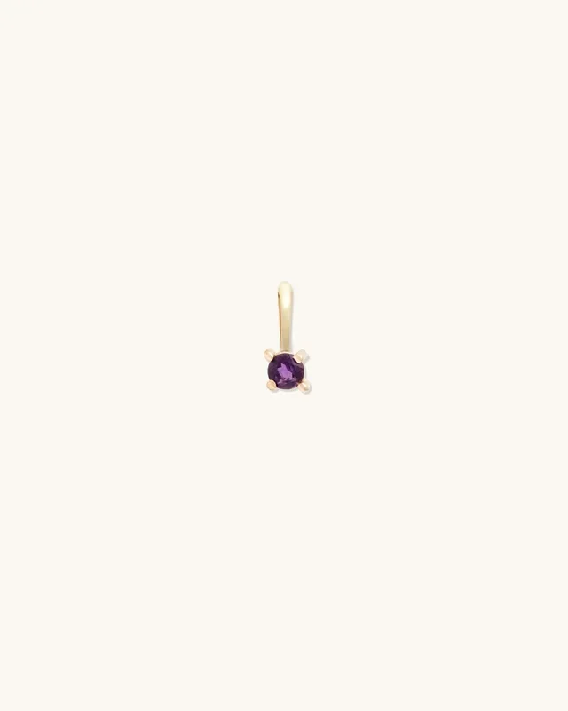 Amethyst Birthstone Charm