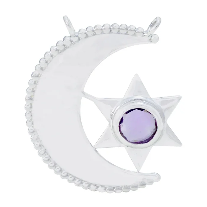 Amethyst Delicate French 925 Silver Solitaire Yasmin Love Purple Pendant Jewelry
