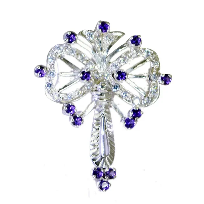 Amethyst Edgy African Sterling Silver multiple Aaliyah Fairytale Purple Pendant Jewellery