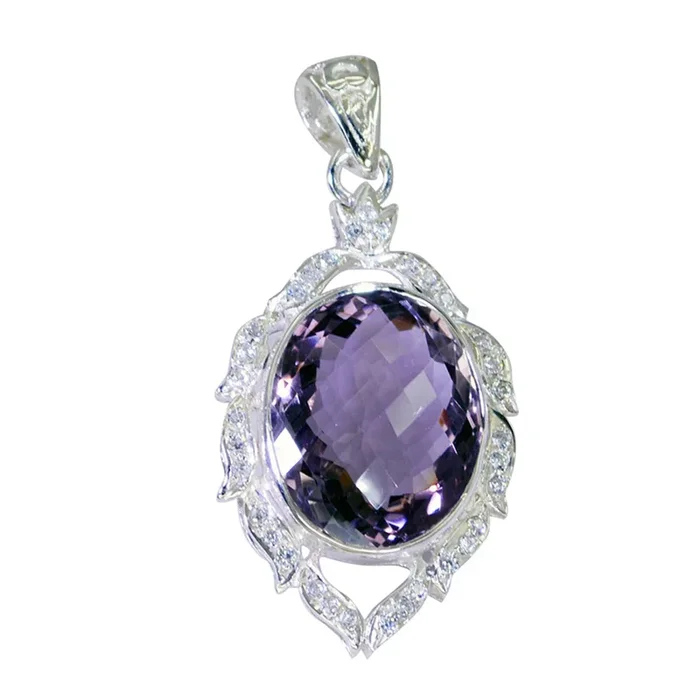 Amethyst Essential African Sterling Silver multiple Teresa Graceful Purple Pendant Jewellery