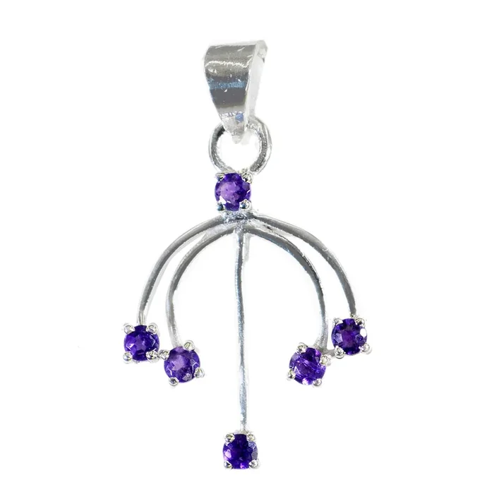 Amethyst Essential Egyptian 925 Silver multiple Maya Eternity Purple Pendant Jewelry
