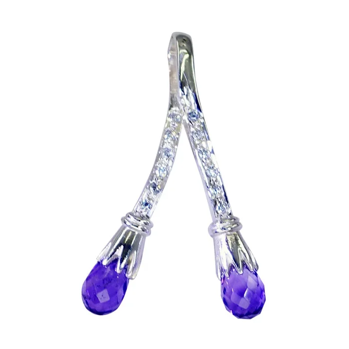Amethyst Featherlight Australian 925 Silver multiple Andrea Glamorous Purple Pendant Jewelry