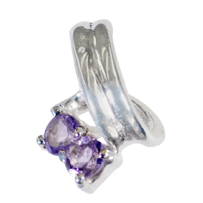Amethyst Featherlight Moroccan 92.5 Silver Toi et Moi Clara Feminine Purple Pendant Jewellery
