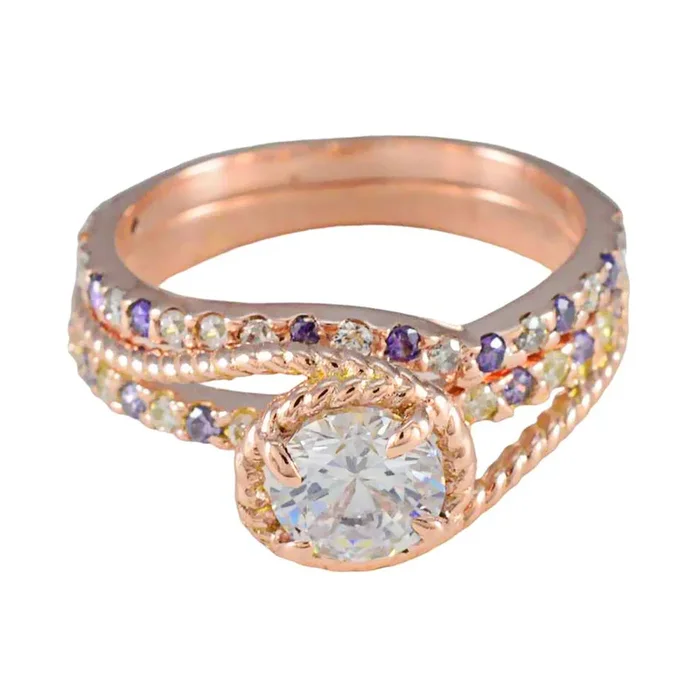 Amethyst Halo Indian Silver Purple Gemstone Whisper-thin Promise Ring Jewelry