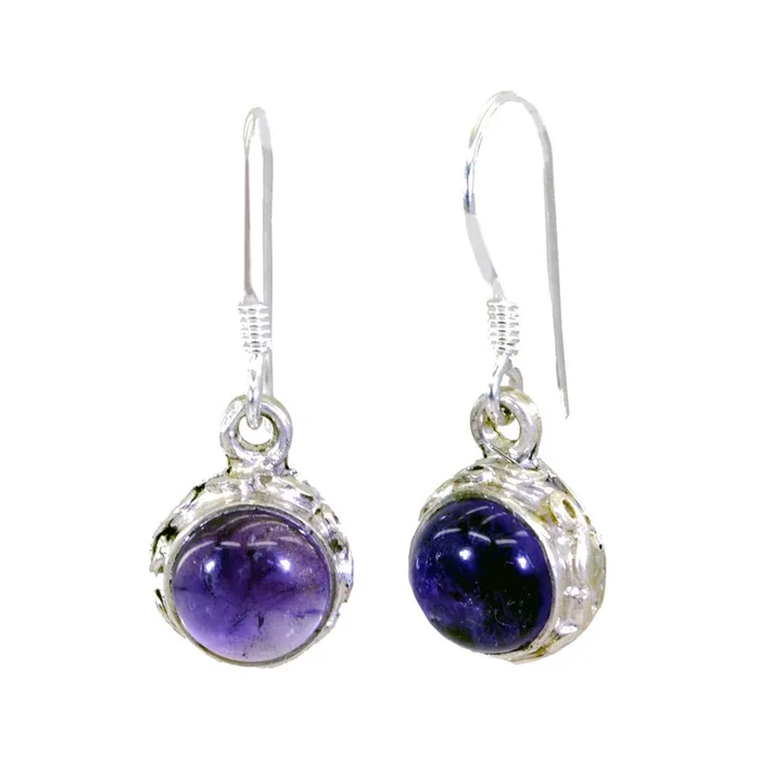 Amethyst Moroccan Soo-jin multiple Dangle Purple 925 Sterling Silver Earring