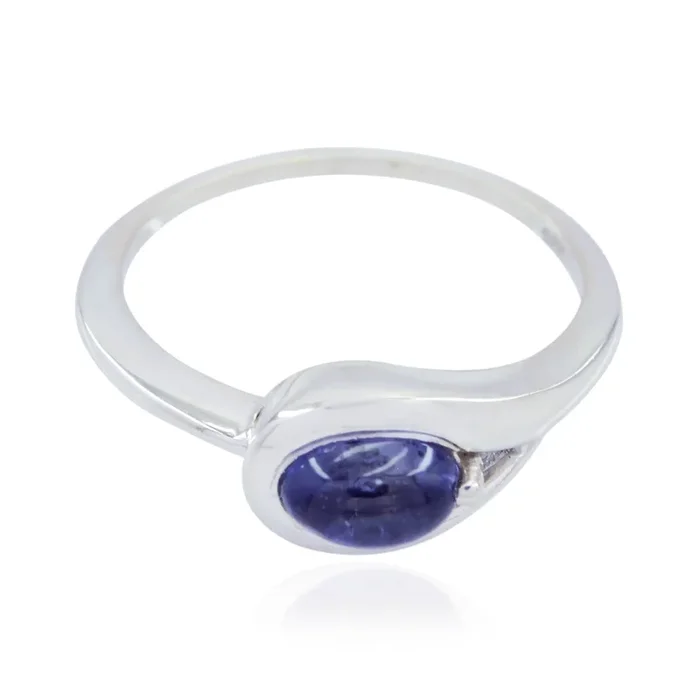 Amethyst Solitaire Turkish 925 Sterling Silver Purple Gemstone Delicate Sophisticated Ring Jewelry