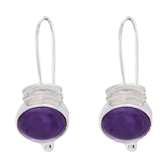 Amethyst Turkish Yuki multiple Dangle Purple 925 Sterling Silver Earring