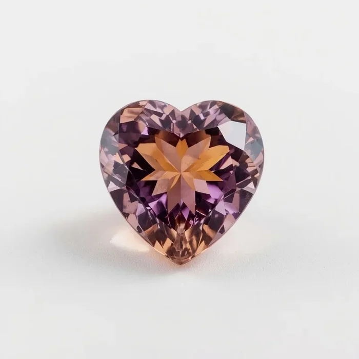 Ametrine 10PC Tiny 4×4 MM Heart Faceted Multicolor Brilliant Semi Precious Loose Gemstones