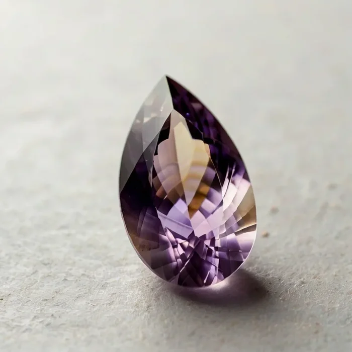 Ametrine 1PC Medium 8×10 MM Pear Faceted Multicolor Splendid Semi Precious Gems